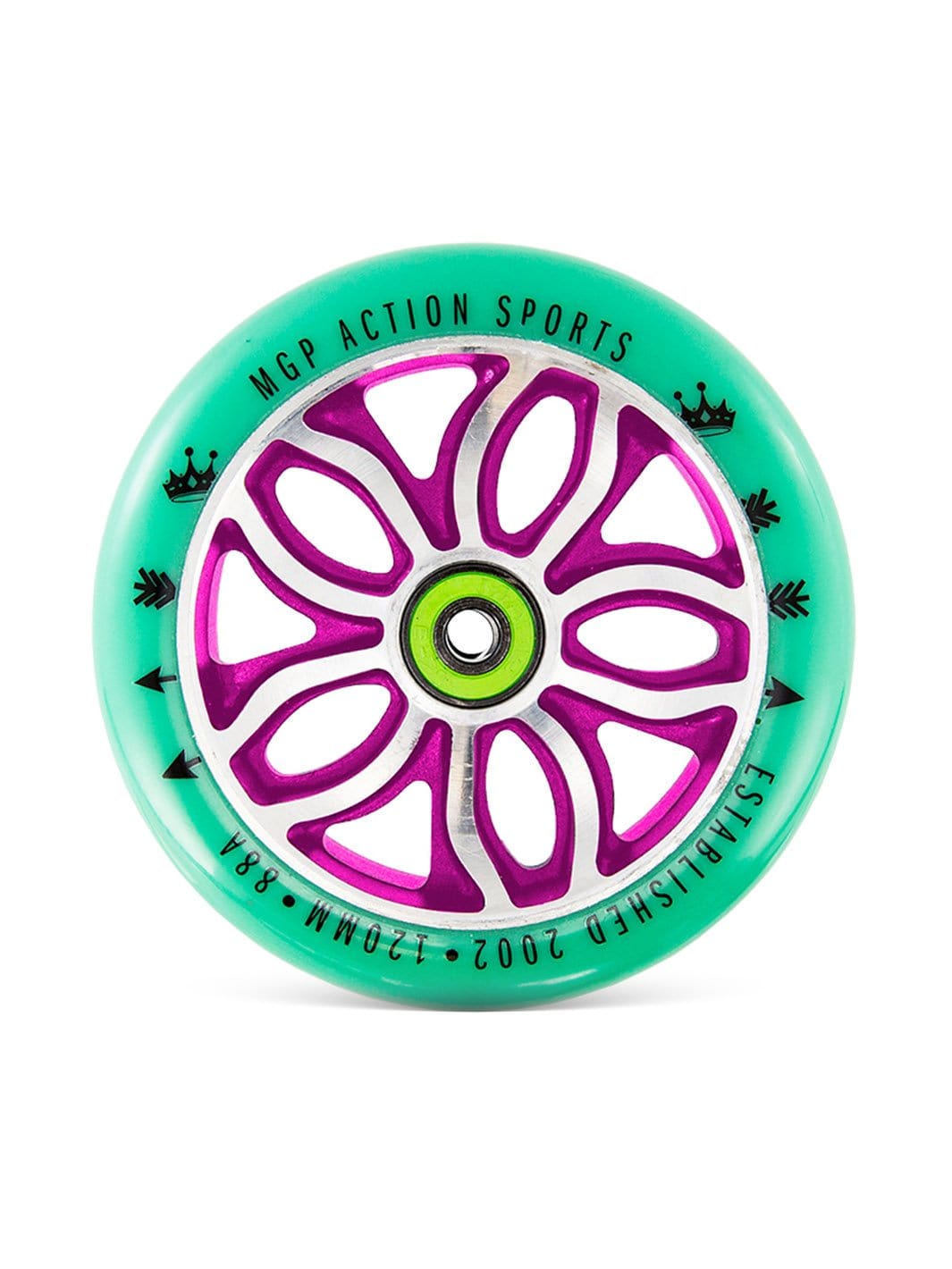 madd-gear-mfx-120mm-switchblade-wheel-pink-teal image 1