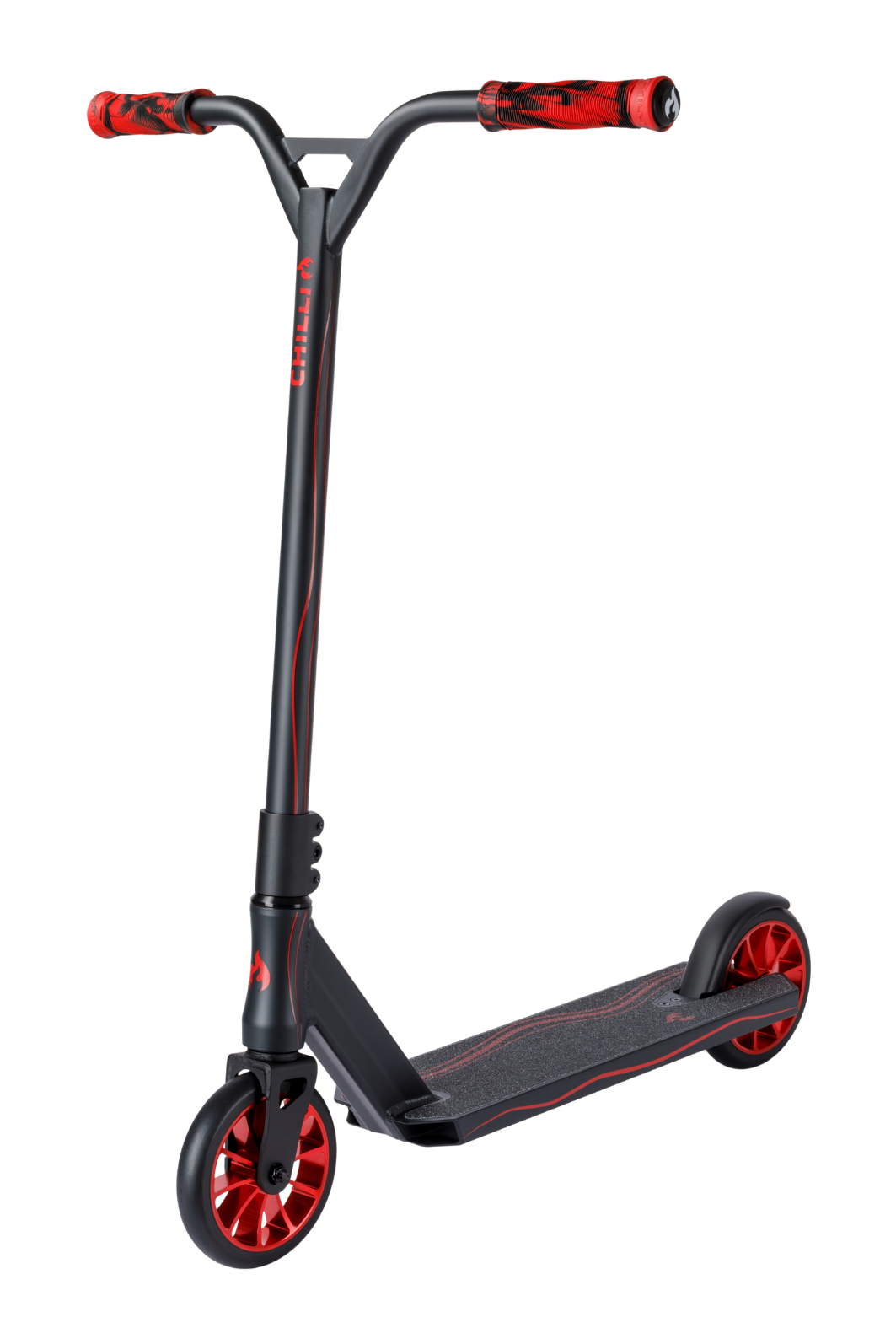 chilli-pro-scooter-wave-track-m-dark-grey-red-komplettscooter image 1