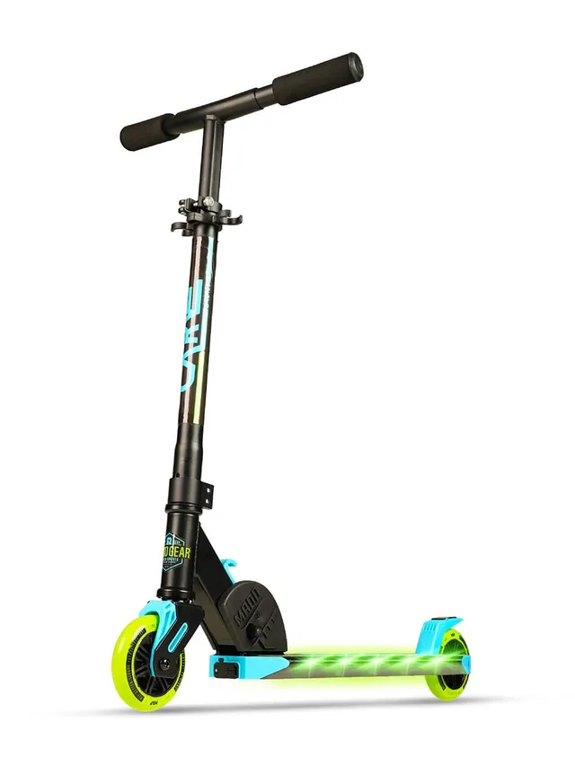 madd-gear-flight-light-up-scooter-green-blue-kinderroller-mit-led-deck image 1