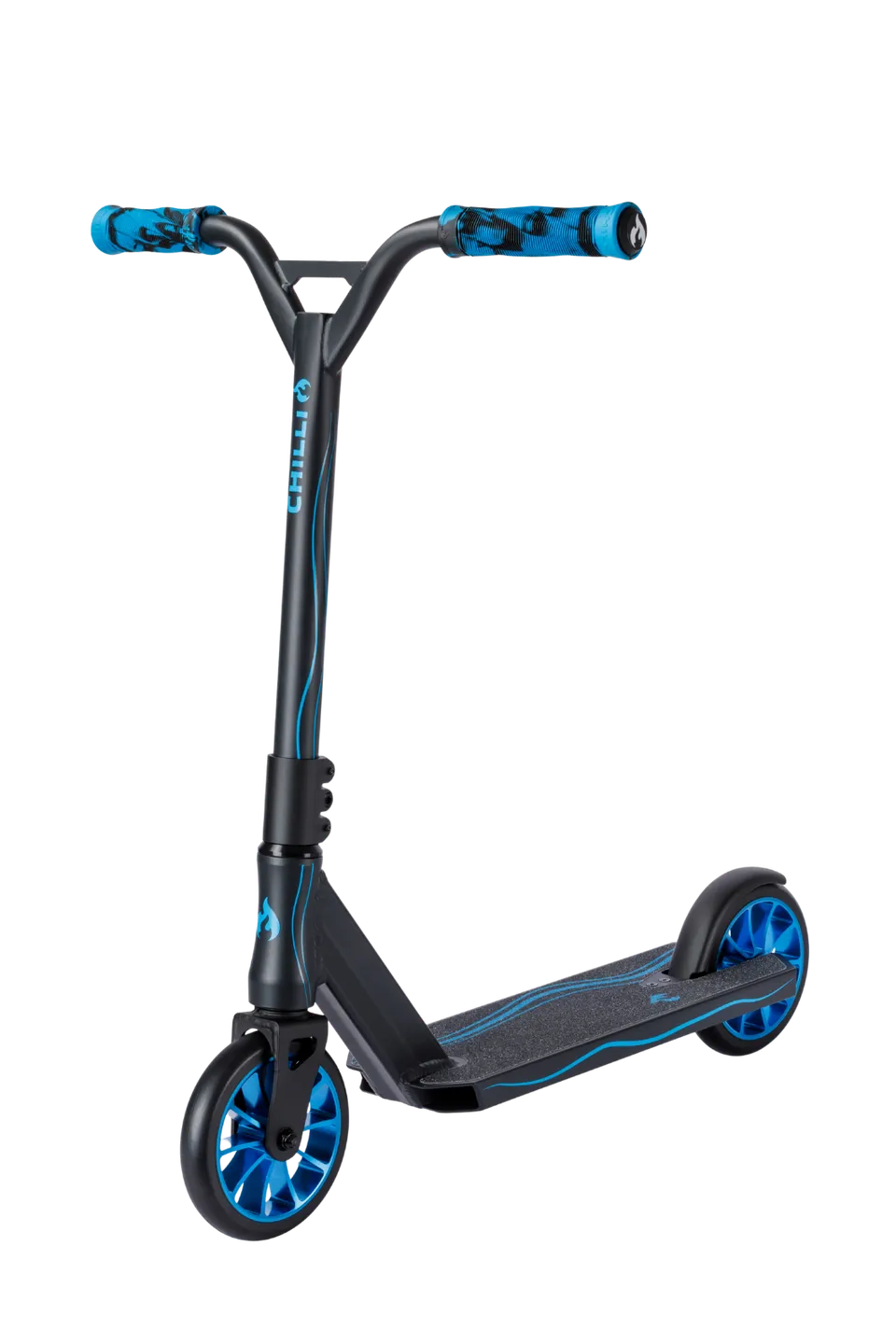 chilli-pro-scooter-wave-track-s-dark-grey-blue-pumptrack-scooter-70-cm image 1