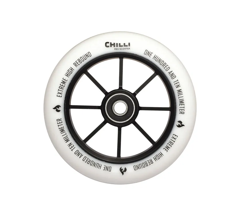 chilli-pro-scooter-wheel-white-110mm-stunt-scooter-rolle-base image 1