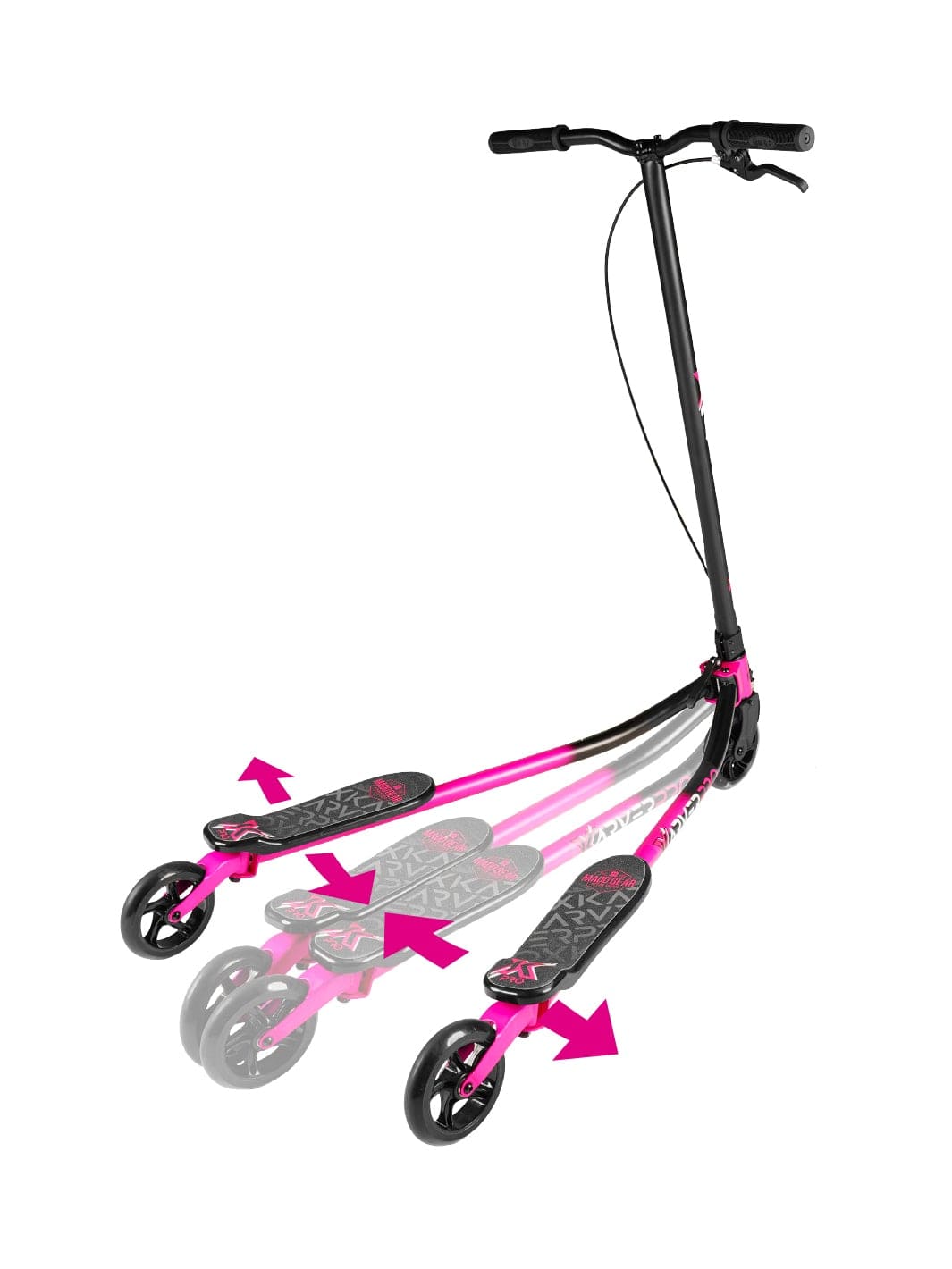 madd-gear-x-karver-pro-3-in-1-black-pink-leucht-scooter-mit-3-fahrmodi image 2
