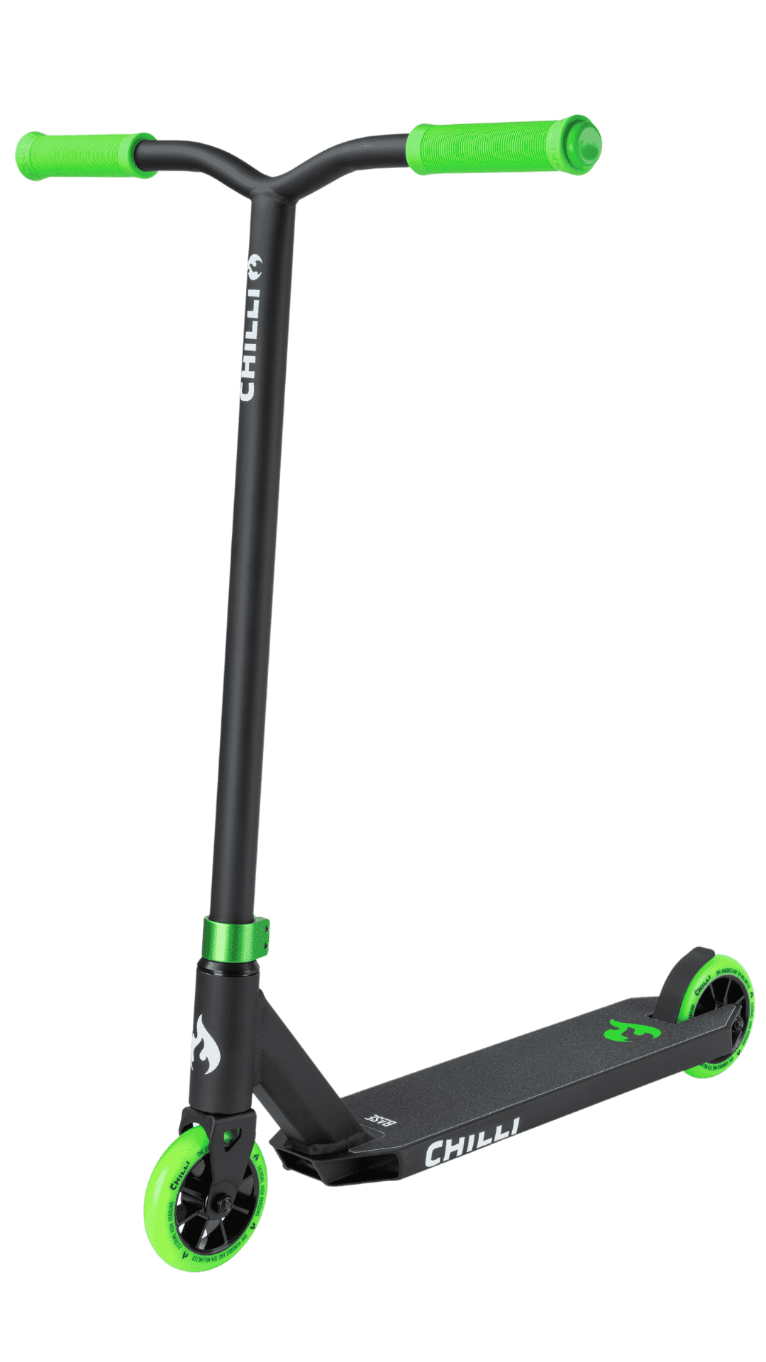 chilli-pro-scooter-base-black-green-stunt-scooter-einsteiger image 1