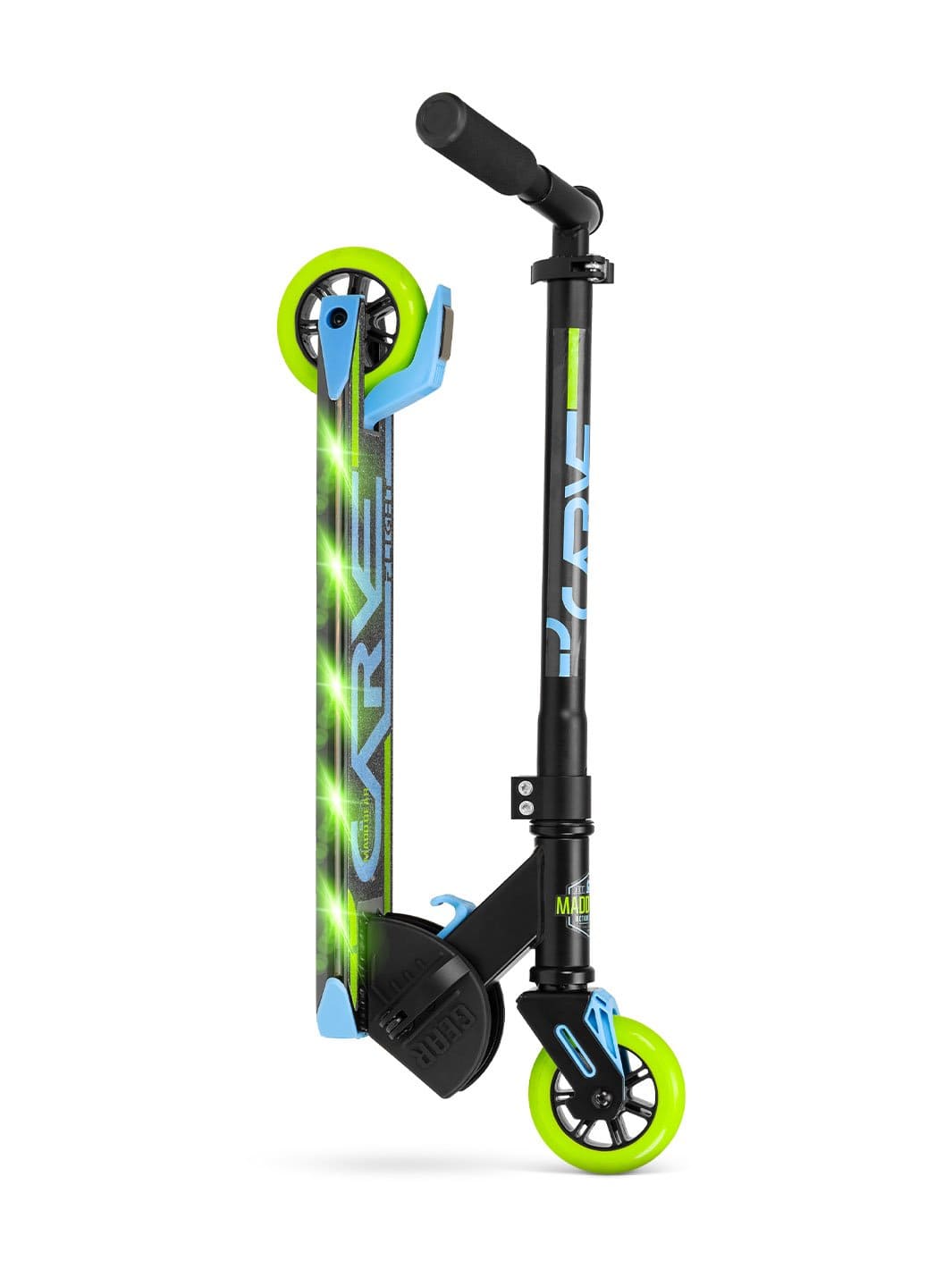 madd-gear-flight-light-up-scooter-green-blue-kinderroller-mit-led-deck image 2