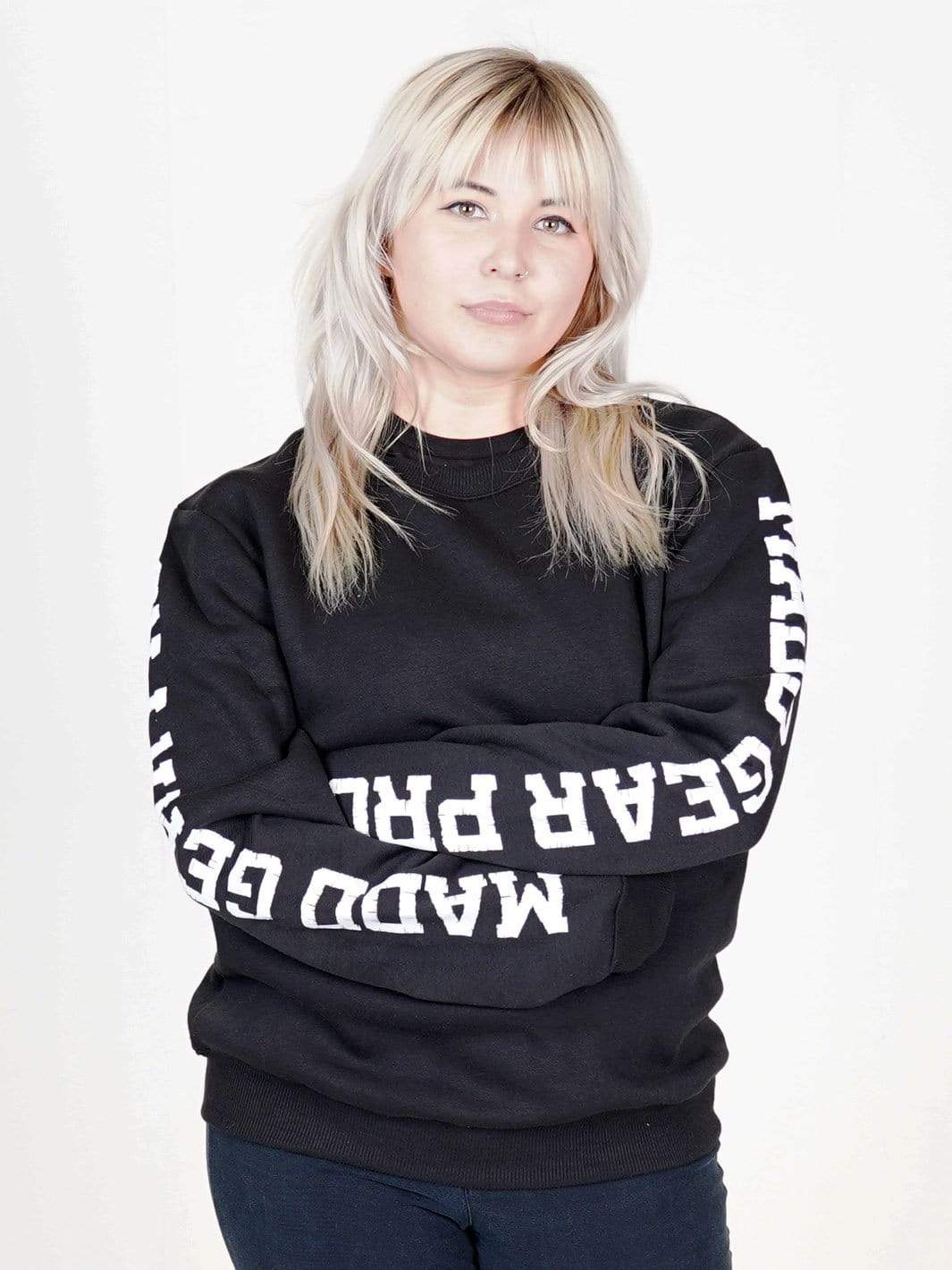 madd-gear-mg-crew-neck-sweatshirt-black-sweater image 2