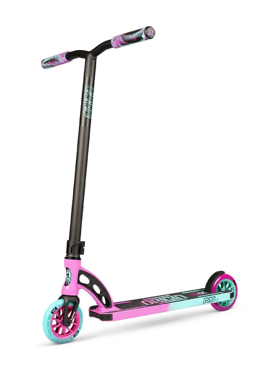 madd-gear-mgo-origin-pro-scooter-pink-teal-pro-stunt-scooter image 1