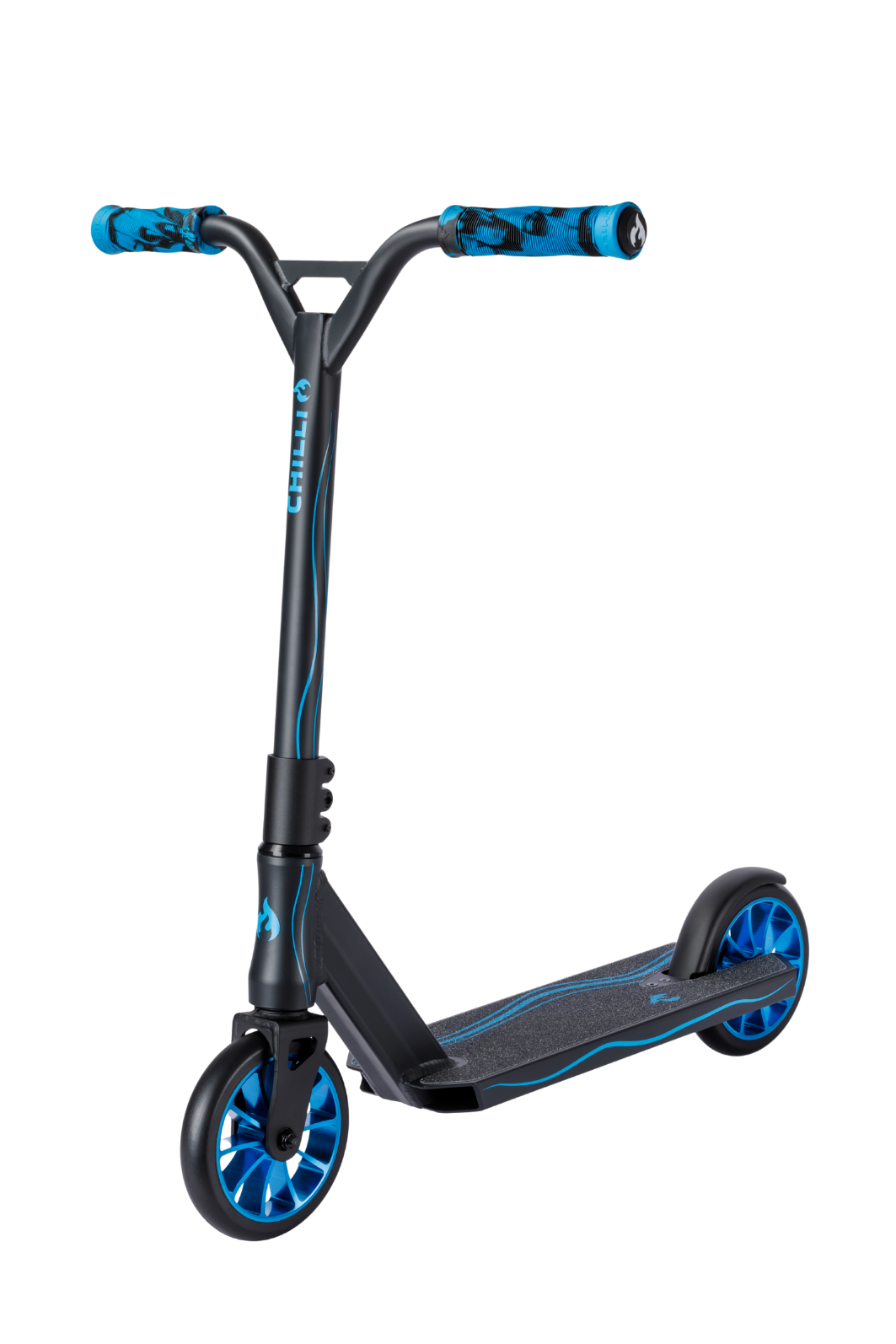 chilli-pro-scooter-wave-track-s-dark-grey-blue-pumptrack-scooter-70-cm image 1