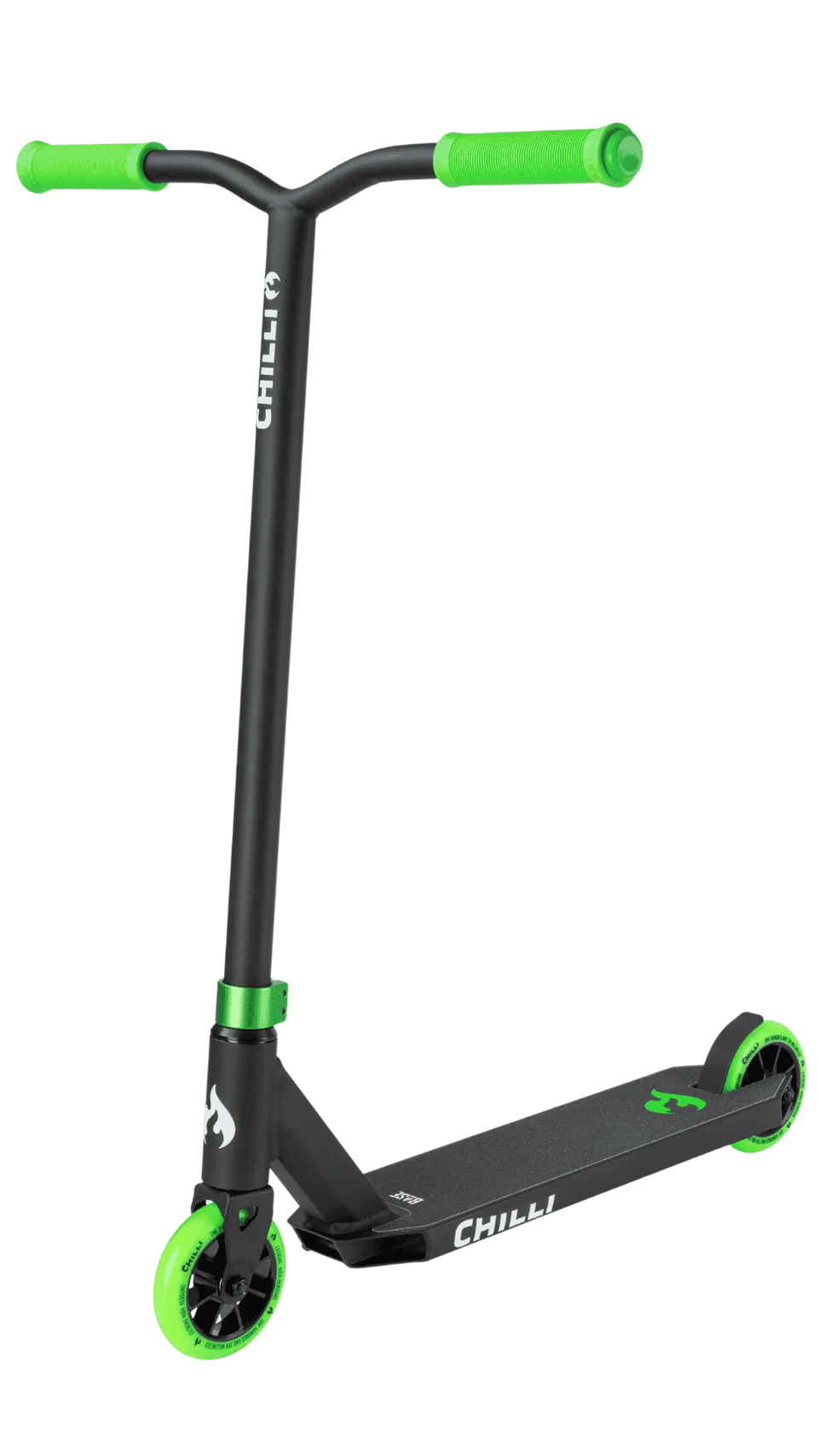 chilli-pro-scooter-base-black-green-stunt-scooter-einsteiger image 1