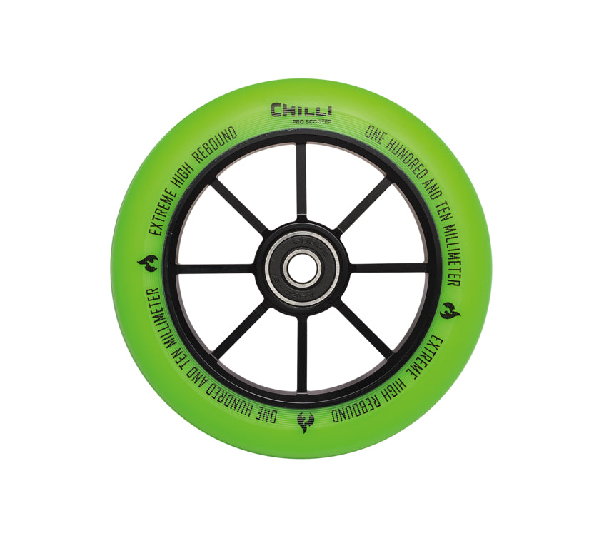 chilli-pro-scooter-wheel-green-110mm-base-stunt-rolle image 1