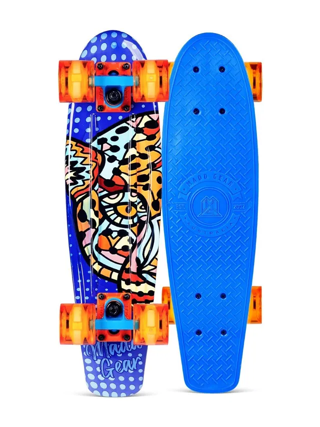 madd-gear-light-up-complete-skateboard-sahara-22-retro-cruiser-komplettboard image 1