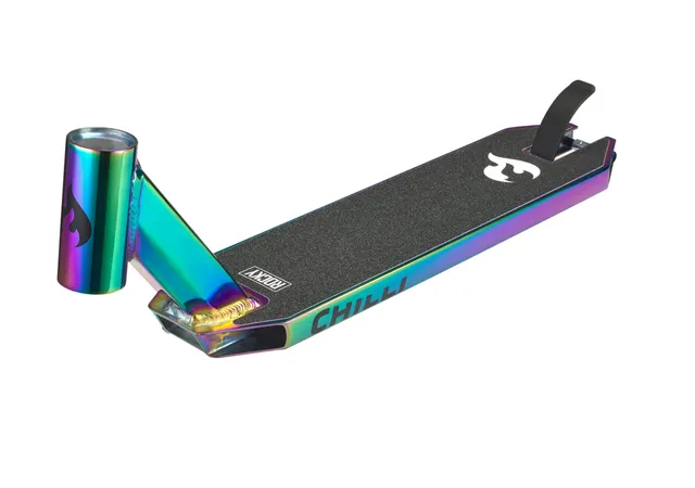 chilli-pro-scooter-deck-neochrome-rocky-stunt-scooter-deck-inkl-achse image 1