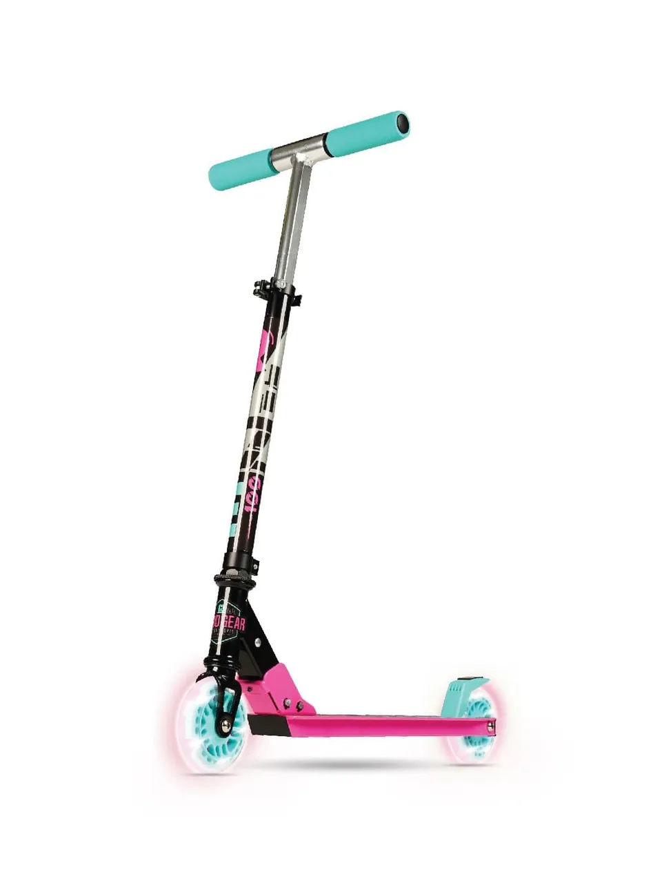 madd-gear-rize-100-falt-kinderroller-pink-teal-mit-light-up-r-dern image 1