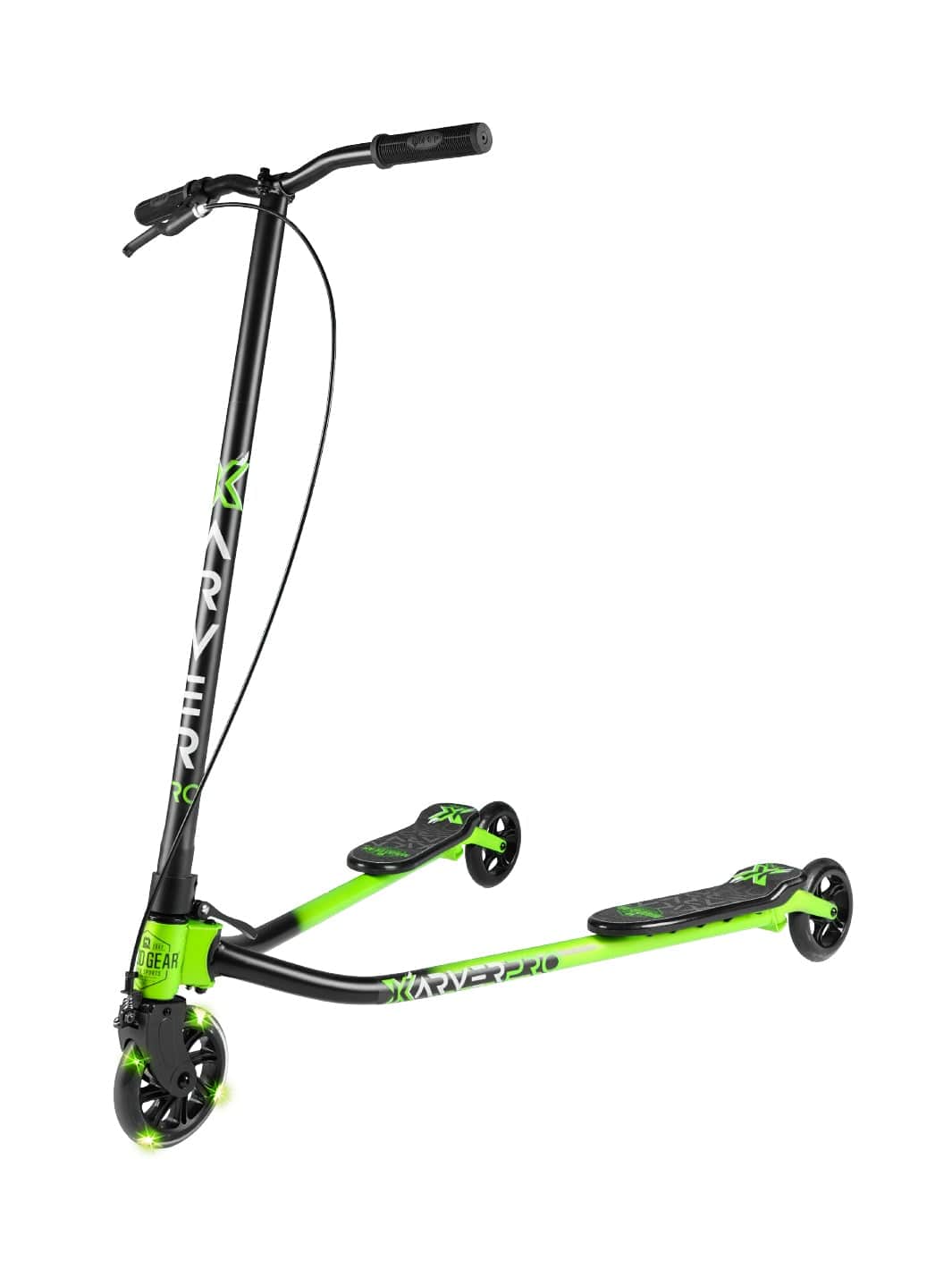 madd-gear-x-karver-pro-3-in-1-scooter-black-green-mit-light-up-rad image 1